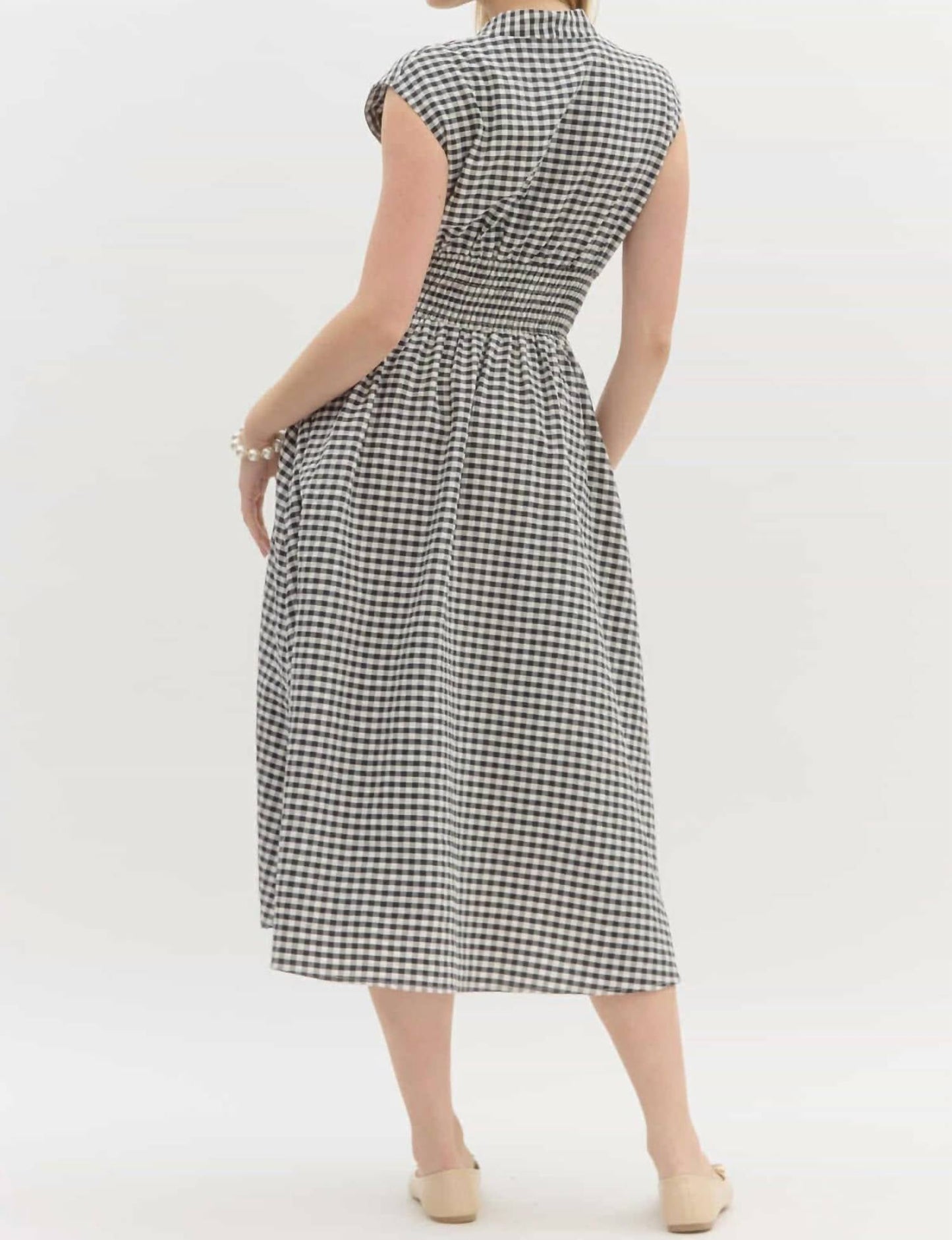 Entro - Charlotte Gingham Midi Dress
