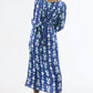 Mary Square - Ikat Pattern Midi Dress