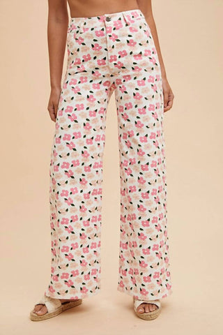 Anniewear - Daisy Denim Floral Jeans