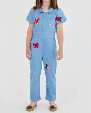 Sasha+Z - Denim Embroidered Jumpsuit