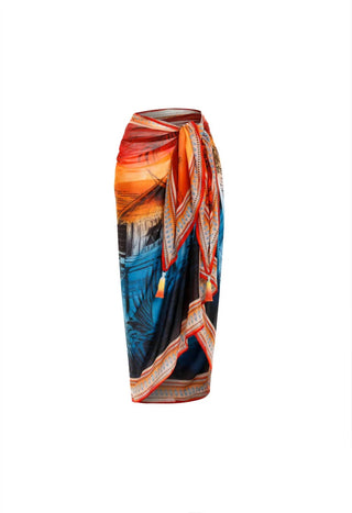 Agua Bendita - Marine Shaka Sarong Cover Up