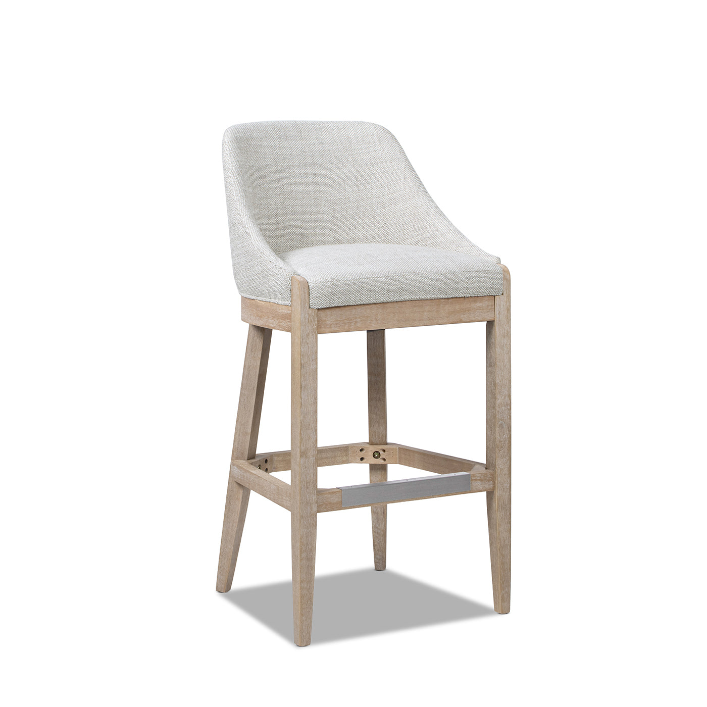Newport 30.5" Coastal Curved Back Upholstered Barstool
