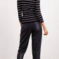 Ellen Tracy - Pleated Faux Leather Pant