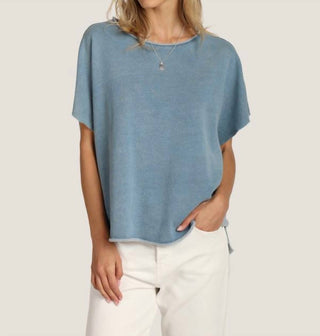 Dylan - Crew Neck Short Sleeve Caplet Top
