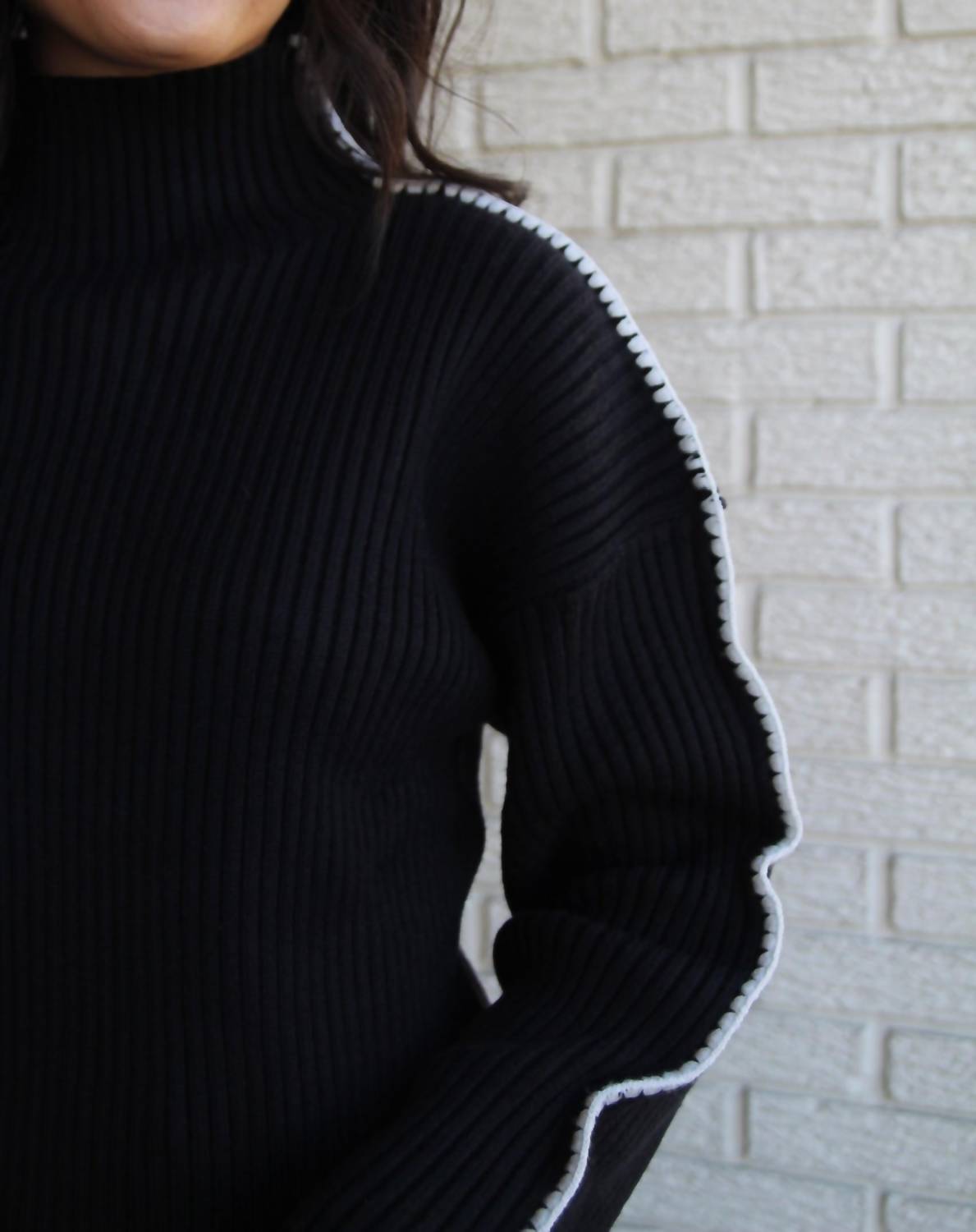 Elan - Contrast Stitch Sweater