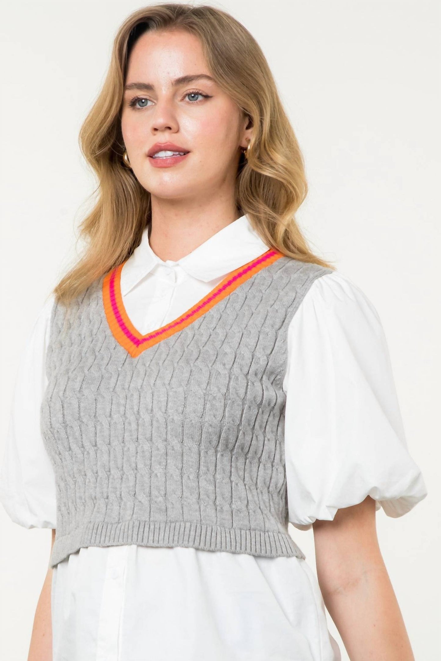 Thml - Poplin Sleeve Knit Top