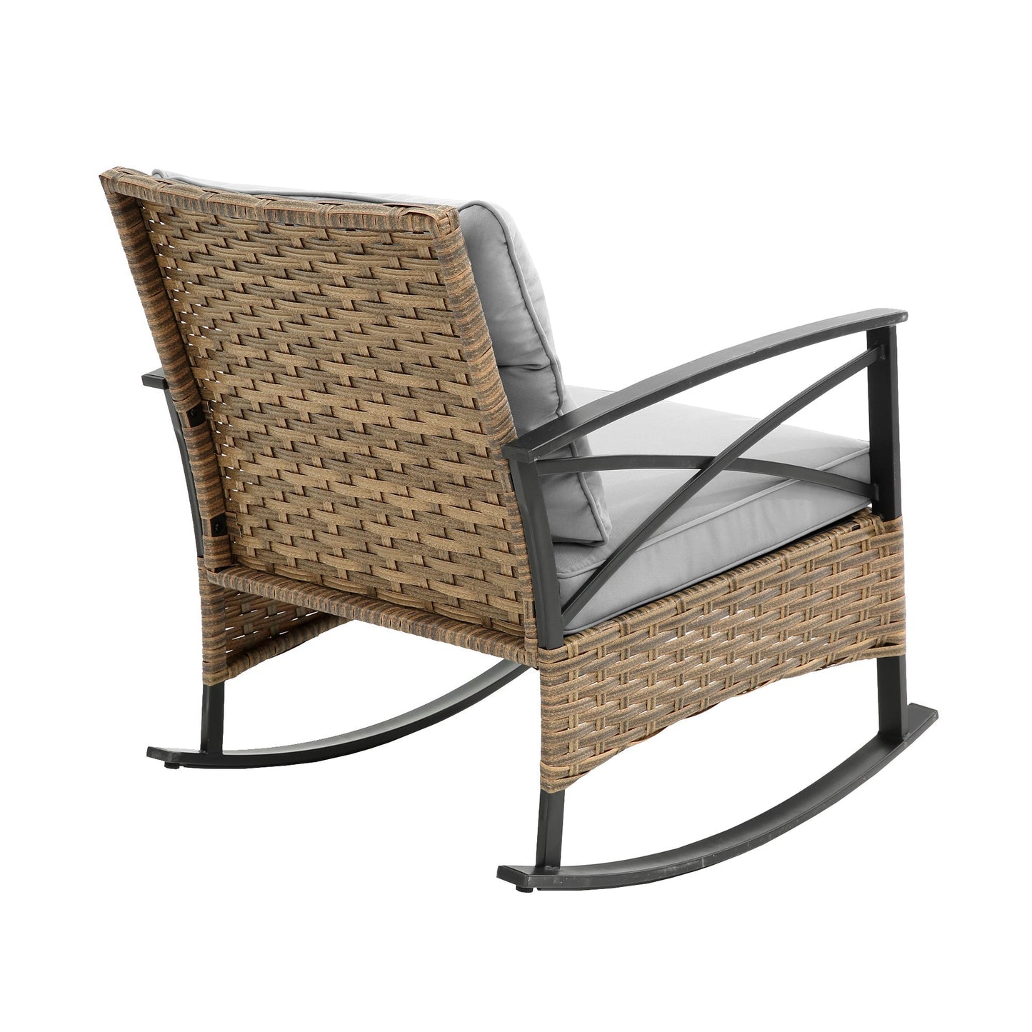3pcs Rocking Rattan Set - Grey