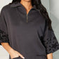 Angel Apparel - Zip Neck Pullover with Patch Pockets