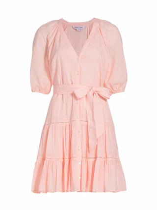 Veronica Beard - Dewey Tiered Cotton Button-up Tie Waist Dress