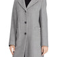 Lauren Ralph Lauren Wool Blend Reefer Coat in Df Grey, Size 8