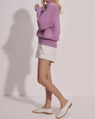 Varley - Tara Pointelle Half Zip Smoky Grape