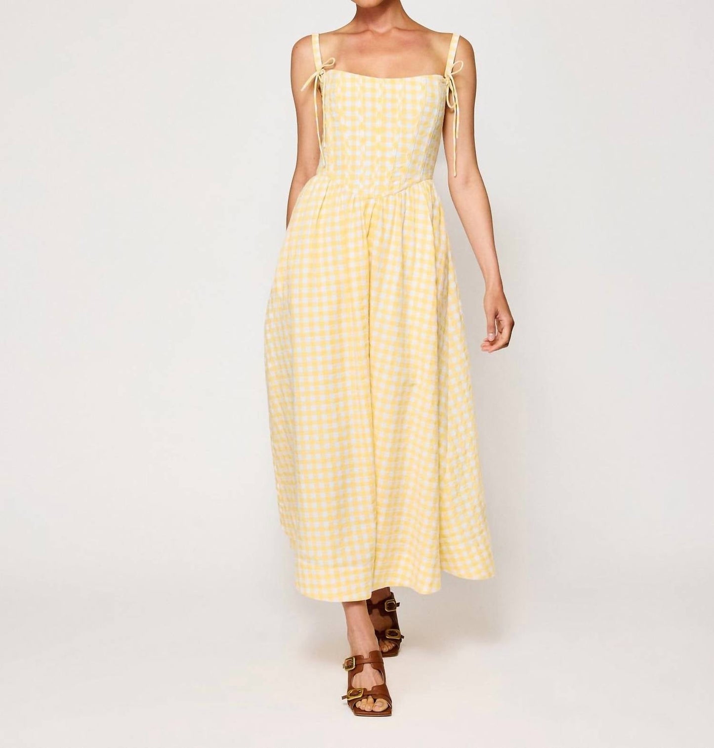 Line And Dot - Junie Corset Midi Dress