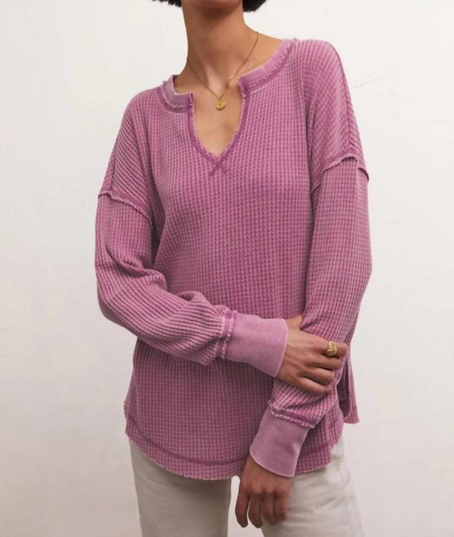 Z Supply - Driftwood Thermal LS Top