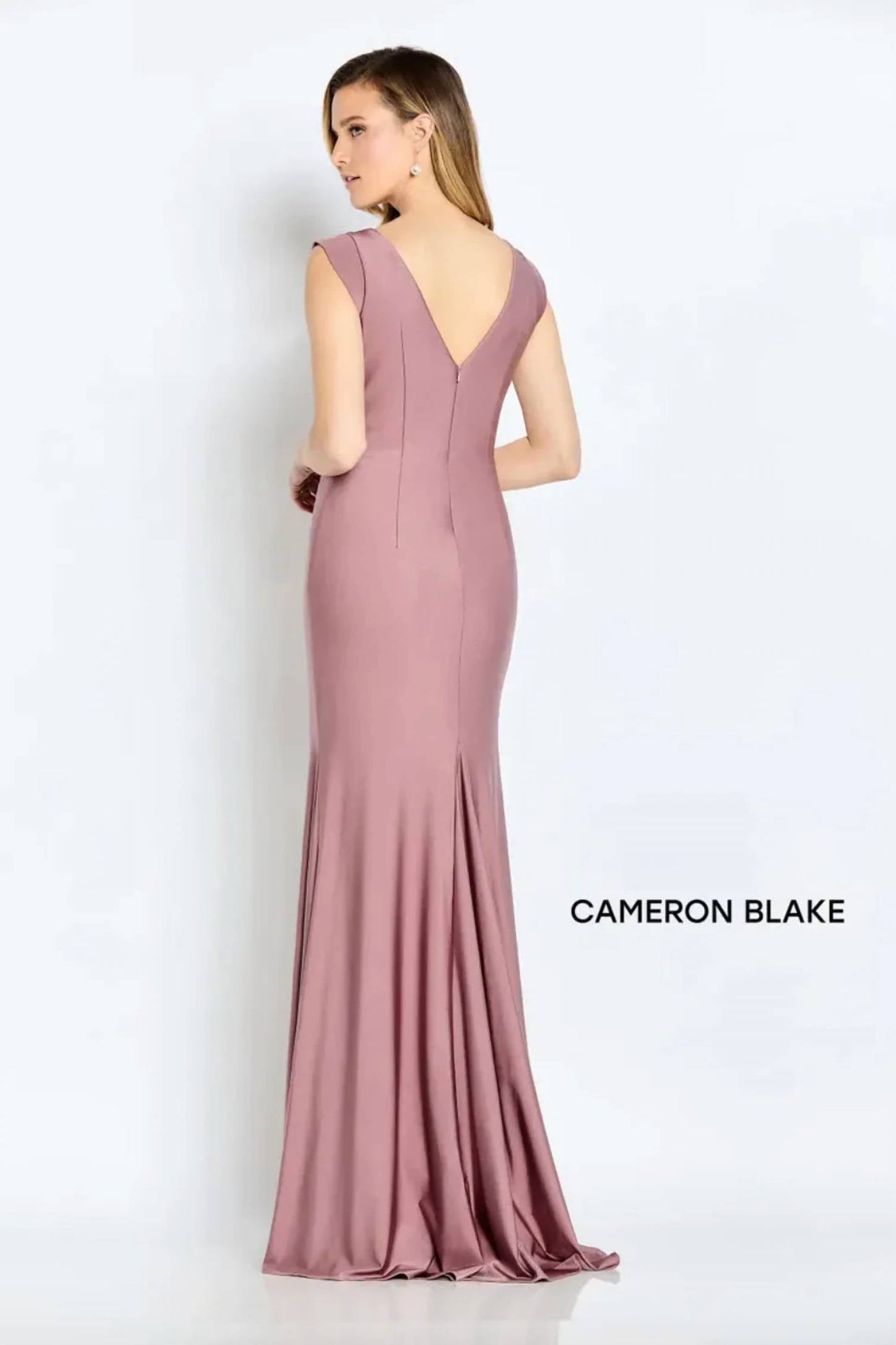 Cameron Blake - Sleeveless Jersey Sheath Gown