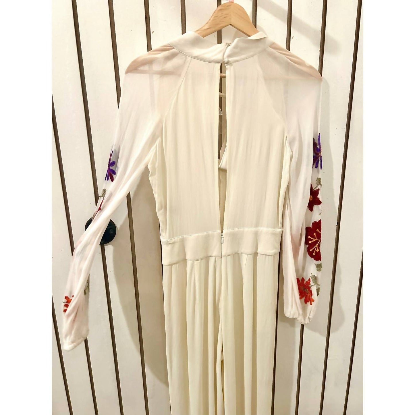 Free People - Embroidered Long Sleeve Jumpsuit