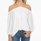 1.State - Off The Shoulder Cold Shoulders Halter Neck Blouse