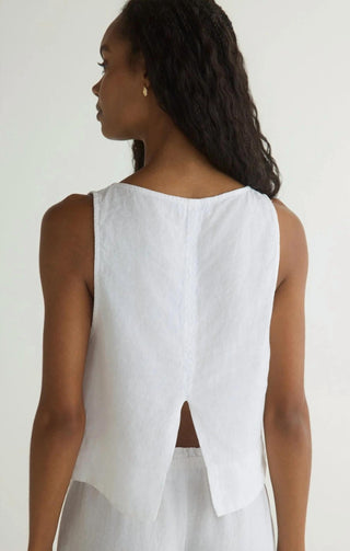 Bella Dahl - Sleeveless Boat Neck Split Back Top
