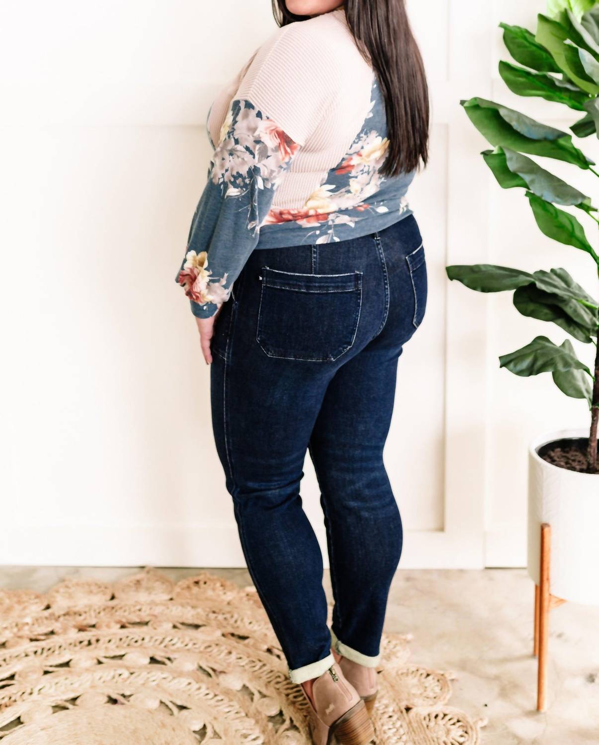Judy Blue - High Waist Denim Cuffed Jogger