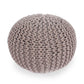Moro Knitted Round Pouf With Pumpkin Shape