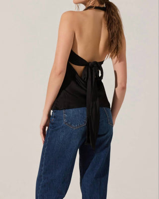 Astr - Zelenka Cowl Neck Halter Top