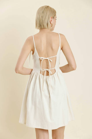 Aureum - Stevie Bow Trim Mini Dress