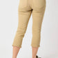 Judy Blue - “ava”high Rise Garment Dyed Capri
