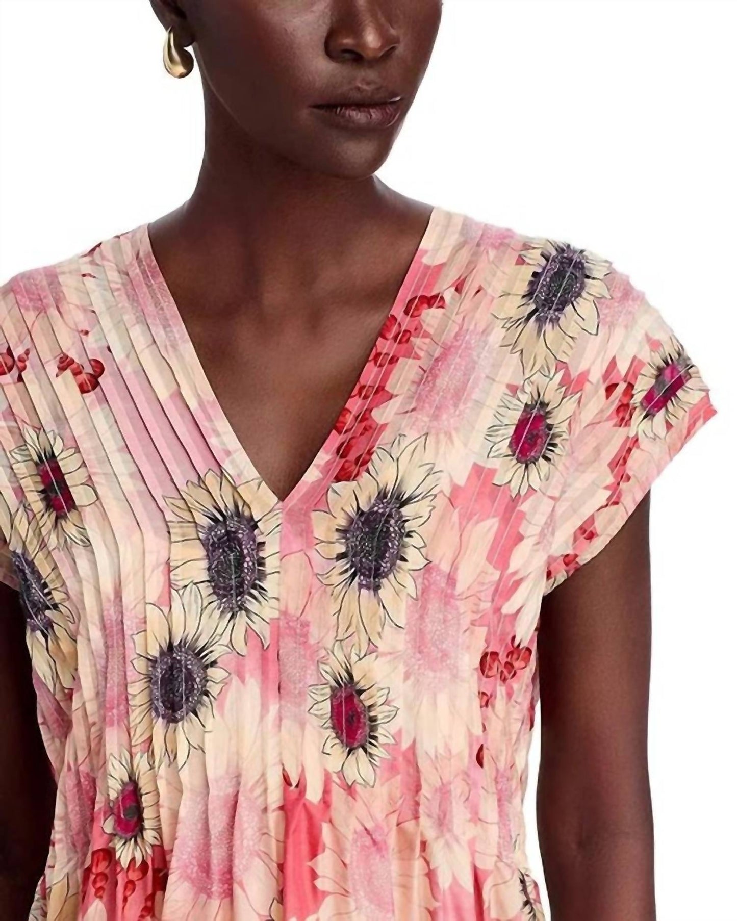 Johnny Was - ROSA PLEATED DRESS (SLIP) Emily