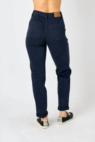 Judy Blue - High Waist Garment Dyed Cuffed Jogger