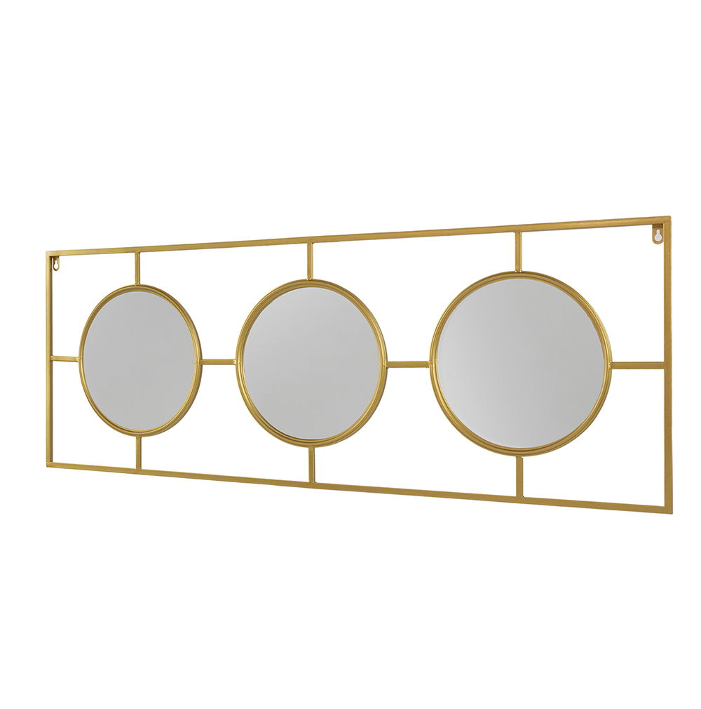 3 Mirror Piece Wall Mirror in Rectangular Frame