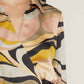 Entro - Swirl Print V-Neck Wrap Style Mini Dress