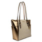 Michael Kors - Women's Charlotte Leather Top Zip Tote Bag Purse Large
