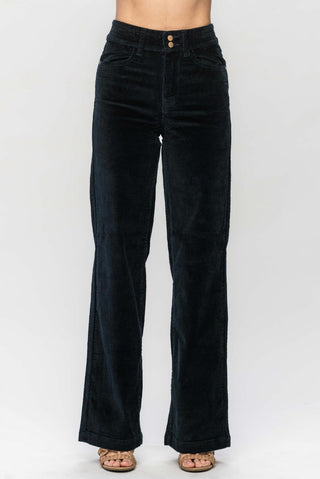 Judy Blue - Overdyed Corduroy Trouser Wide Leg Jeans
