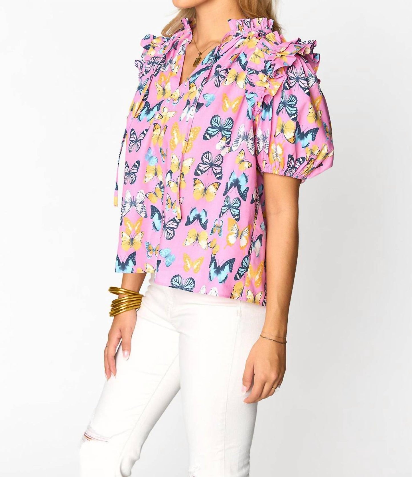 Buddylove - "Come Fly with Me" Butterfly Blouse