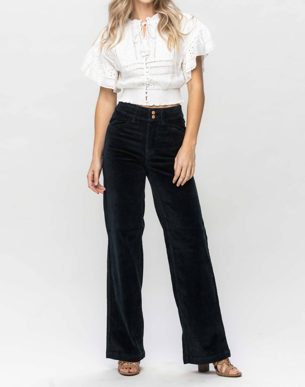 Judy Blue - High Waist Wide Leg Corduroy Trouser