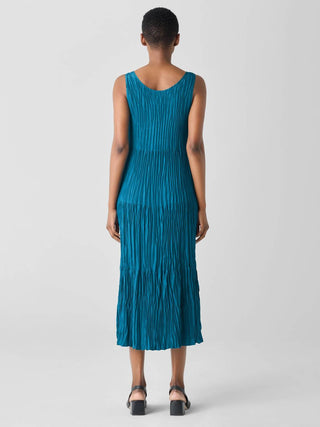 Eileen Fisher - CRUSHED SILK TIERED DRESS