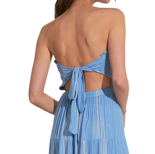 Elan - Strapless Tiered Maxi Dress