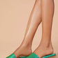 Gedebe - Women's Satin Rhinestone Embellished Flats