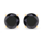 4.91 Carat Genuine Black Diamond 14K Yellow Gold Earrings