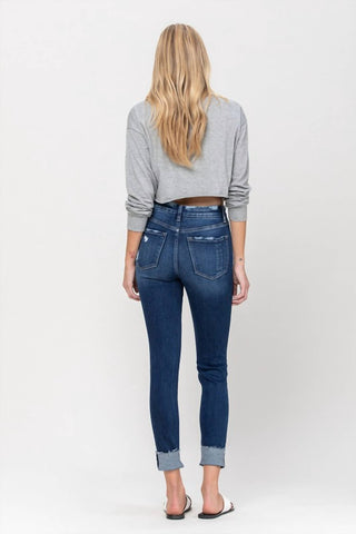 Vervet By Flying Monkey - High Rise Distressed Clean Cut Crop Skinny Jeans