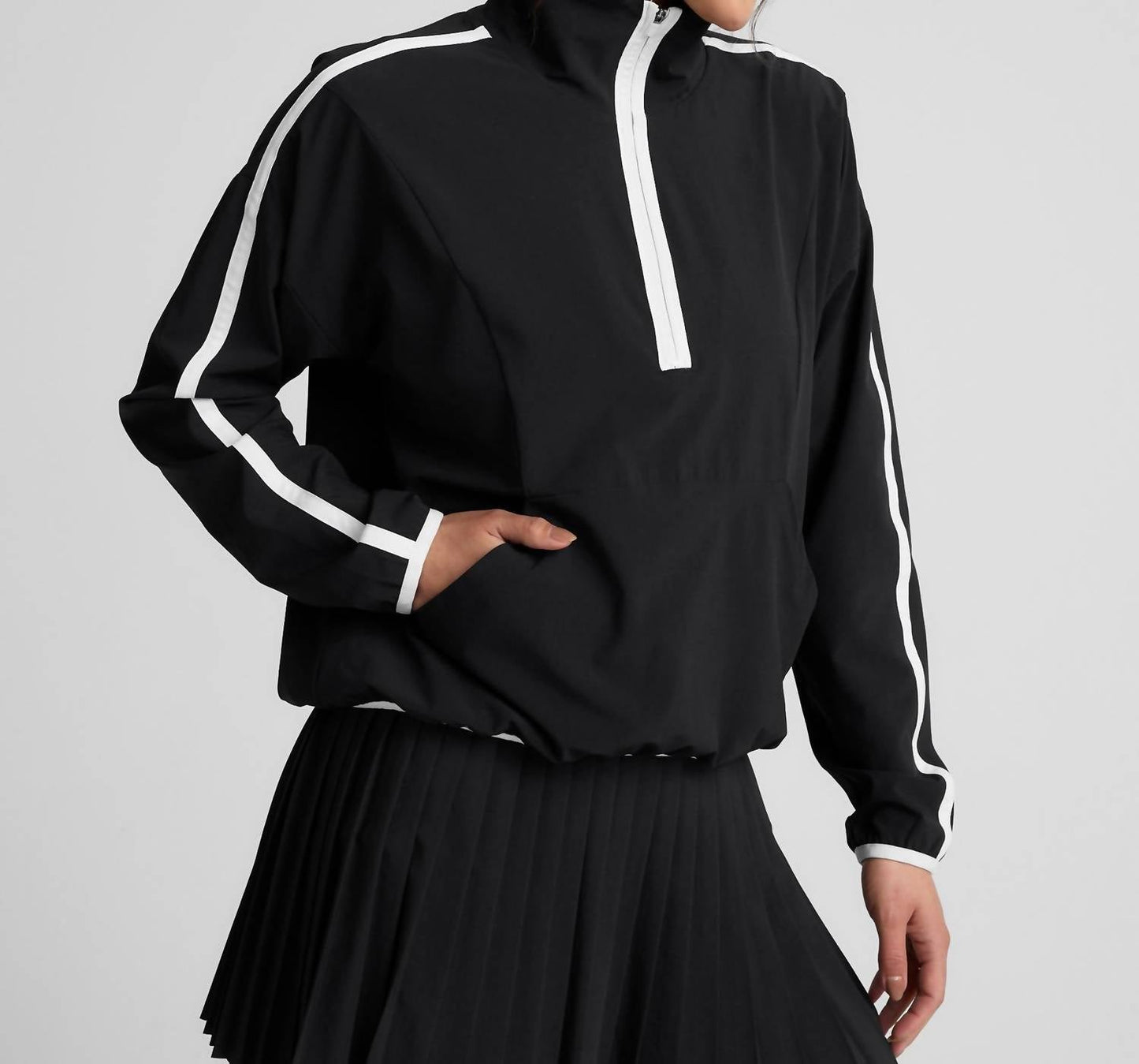 Beyond Yoga - Course Contrast Half Zip Pullover Jacket