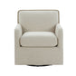 Tolland - Swivel Accent Chair With Antique Brass Nailhead Trim - Beige