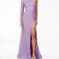 Ashleylauren - One Shoulder Sleeve Prom Dress