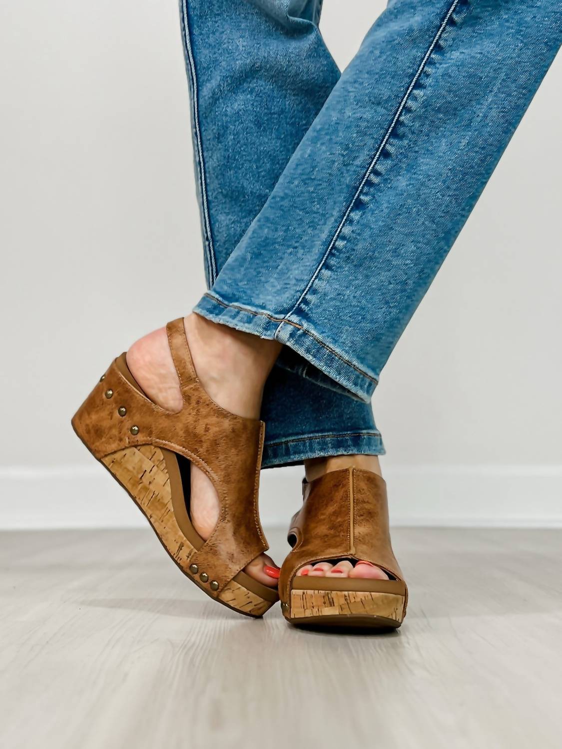 Corkys Footwear - Women's Carley Distressed Wedges