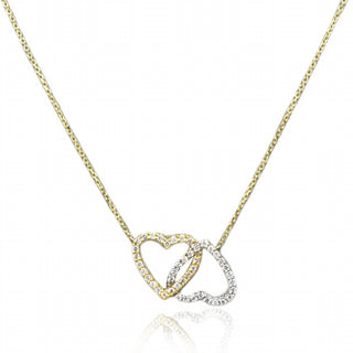 Diana M Jewels - 0.35 Cts Double Heart Diamond Pendant