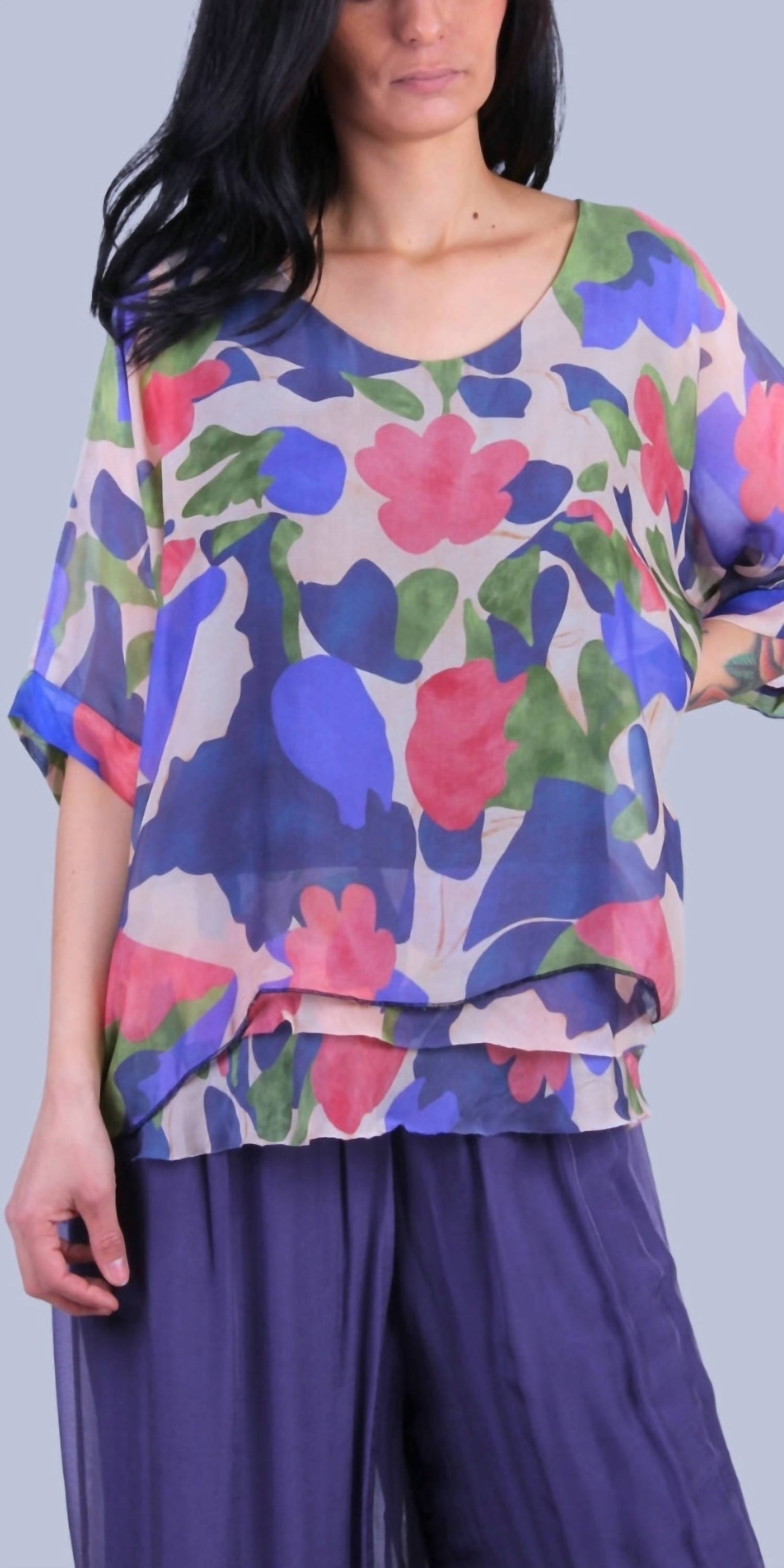Gigi Moda - Carmelina Abstract Floral Kaftan