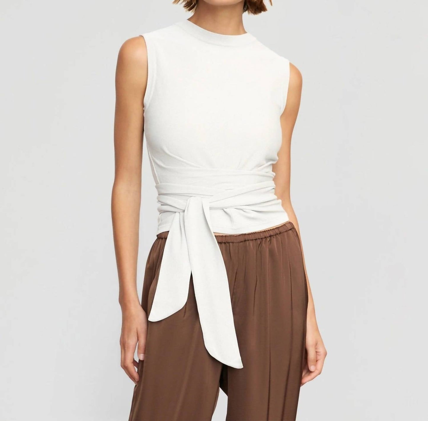 Modern Citizen - Rumi Cropped Sleeveless Wrap Top