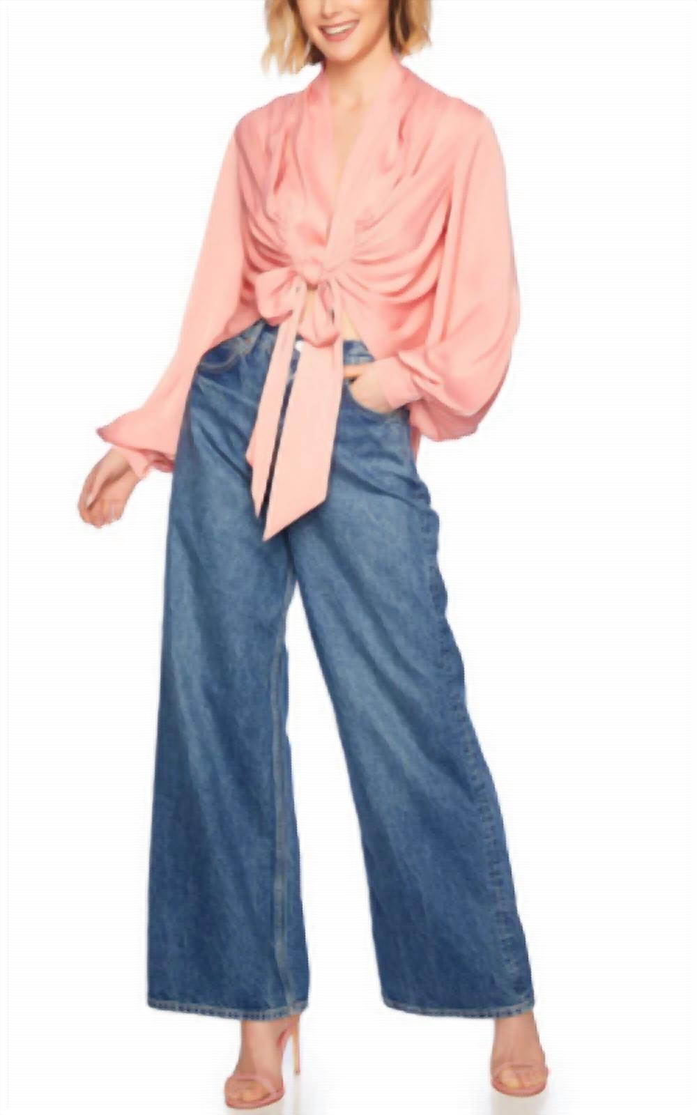 Susana Monaco - Matte Satin Tie Blouse