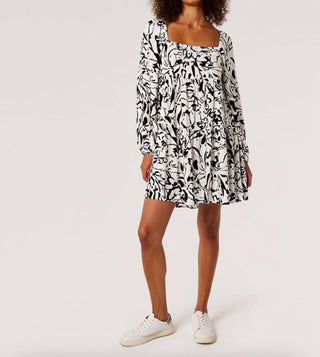 Apricot - Brushstroke Mini Dress