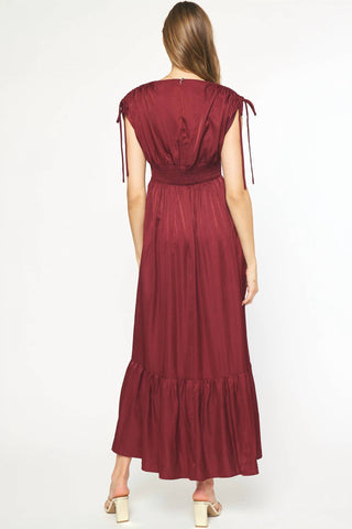 Entro - Sleeveless Satin Maxi Dress