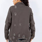 American Bazi - Distressed Button Up Long Sleeve Denim Jacket